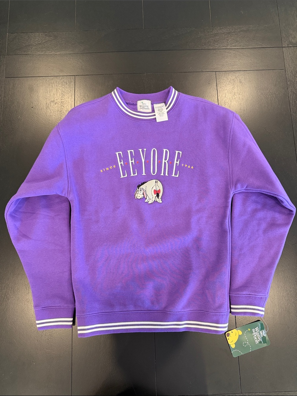 Disney Parks Winnie the Pooh Eeyore Varsity Crewneck - XS - NWT